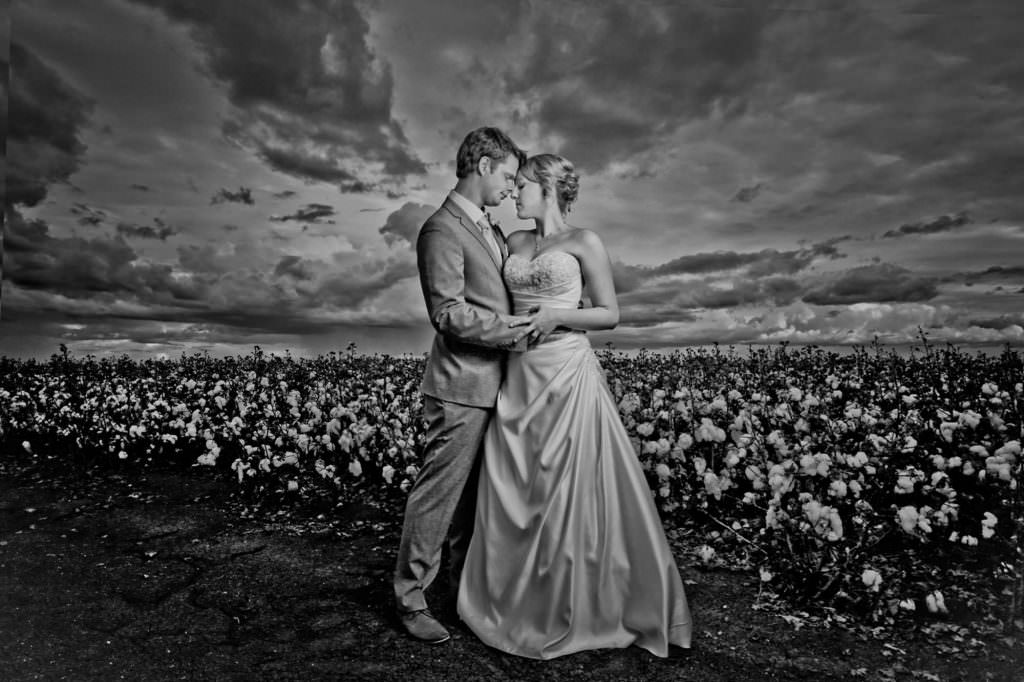 Moree cotton farms and wedding photography as a couple hug
