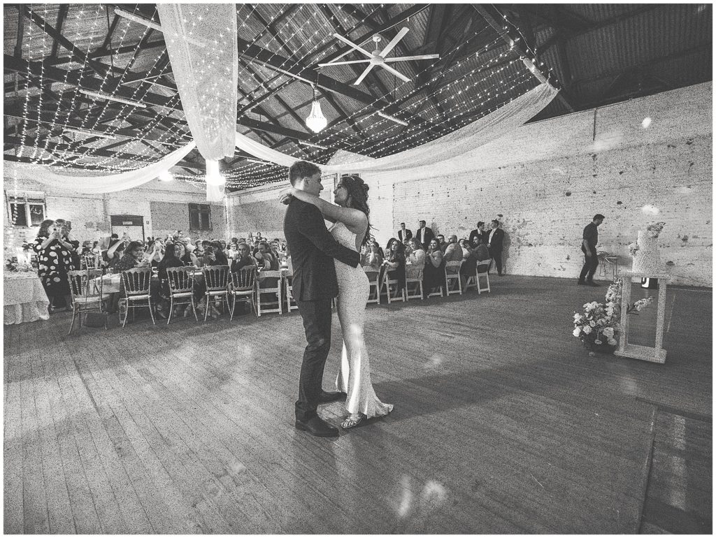 bridal waltz at paceway Tamworth wedding reception