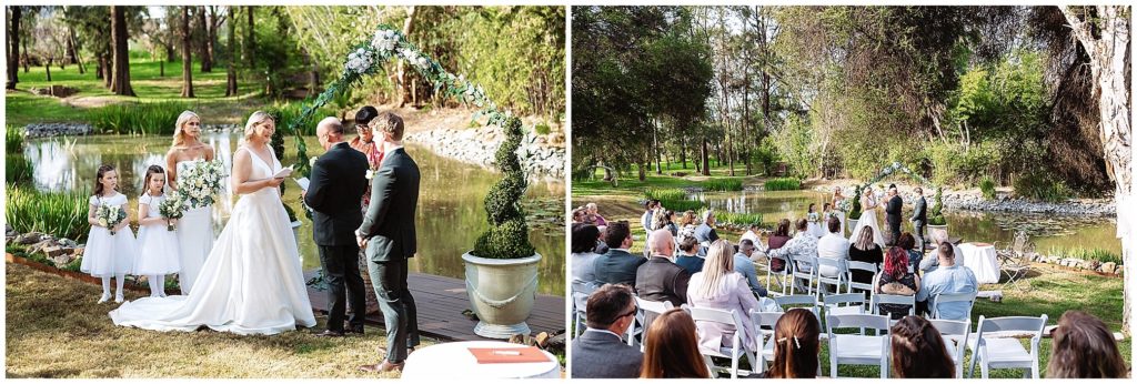 pavillion function centre for a garden wedding by the dam in Tamworth NSW