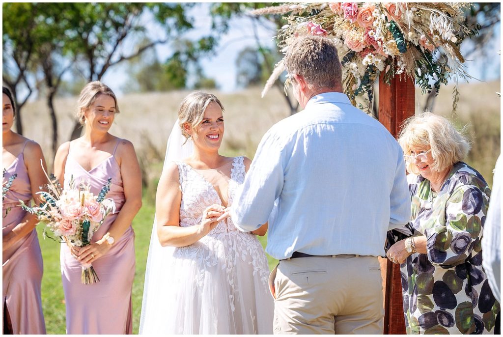 dathem park woolshed a wedding ceremony guests at a wedding ceremony image photography photographs