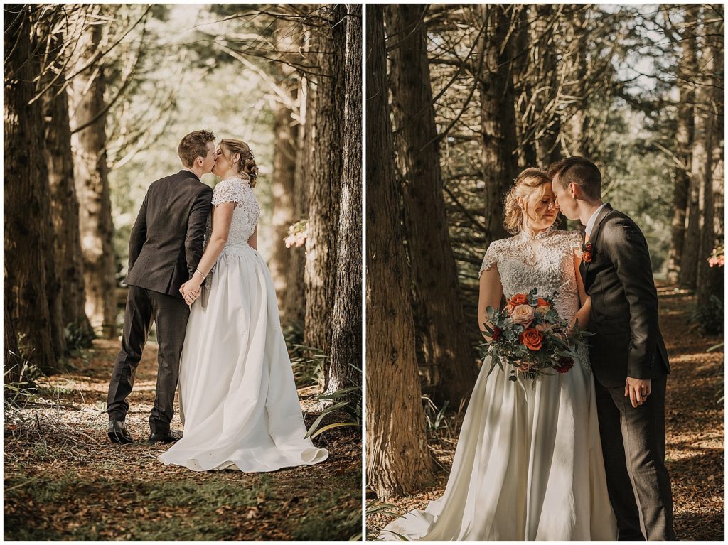 Rock Abbey Gardens has a pine tree forest within the property for couples to get location photos.